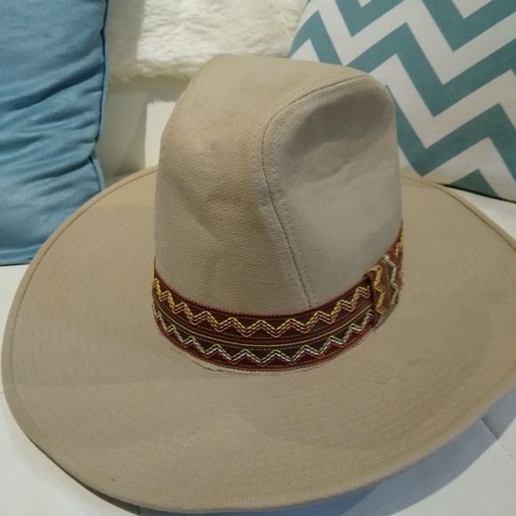 Vtg Duke Collection Tan cotton hat large  7 1/4-7 3/8 - Picture 1 of 8